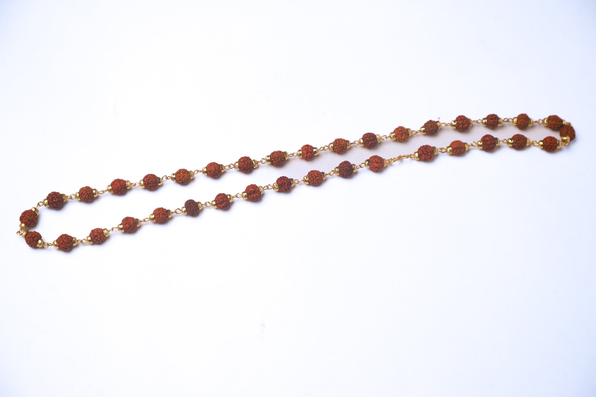 5 Mukhi Rudraksha Mala - Gold Plated