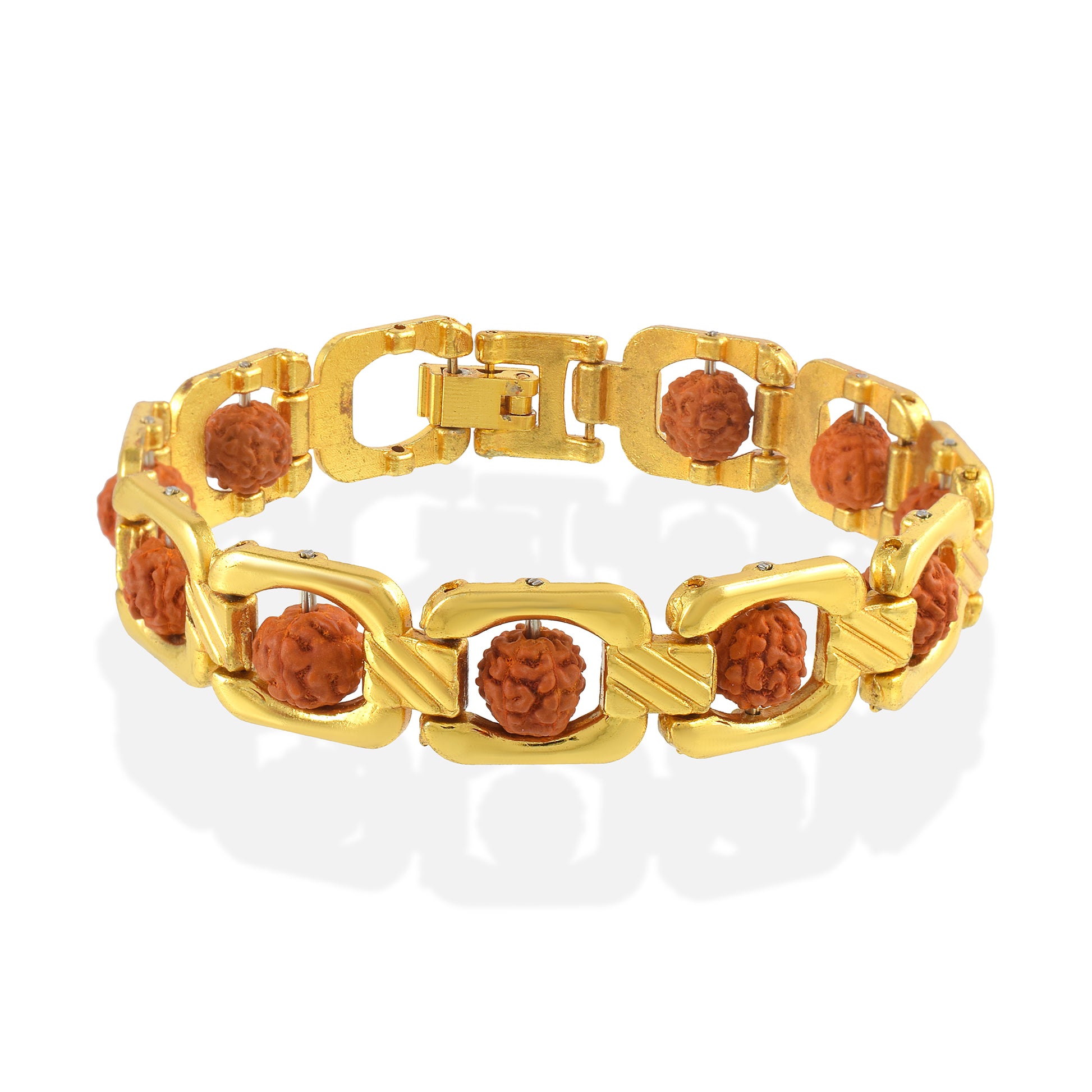 5 Mukhi Gold Plated Essential Rudraksha Bracelet