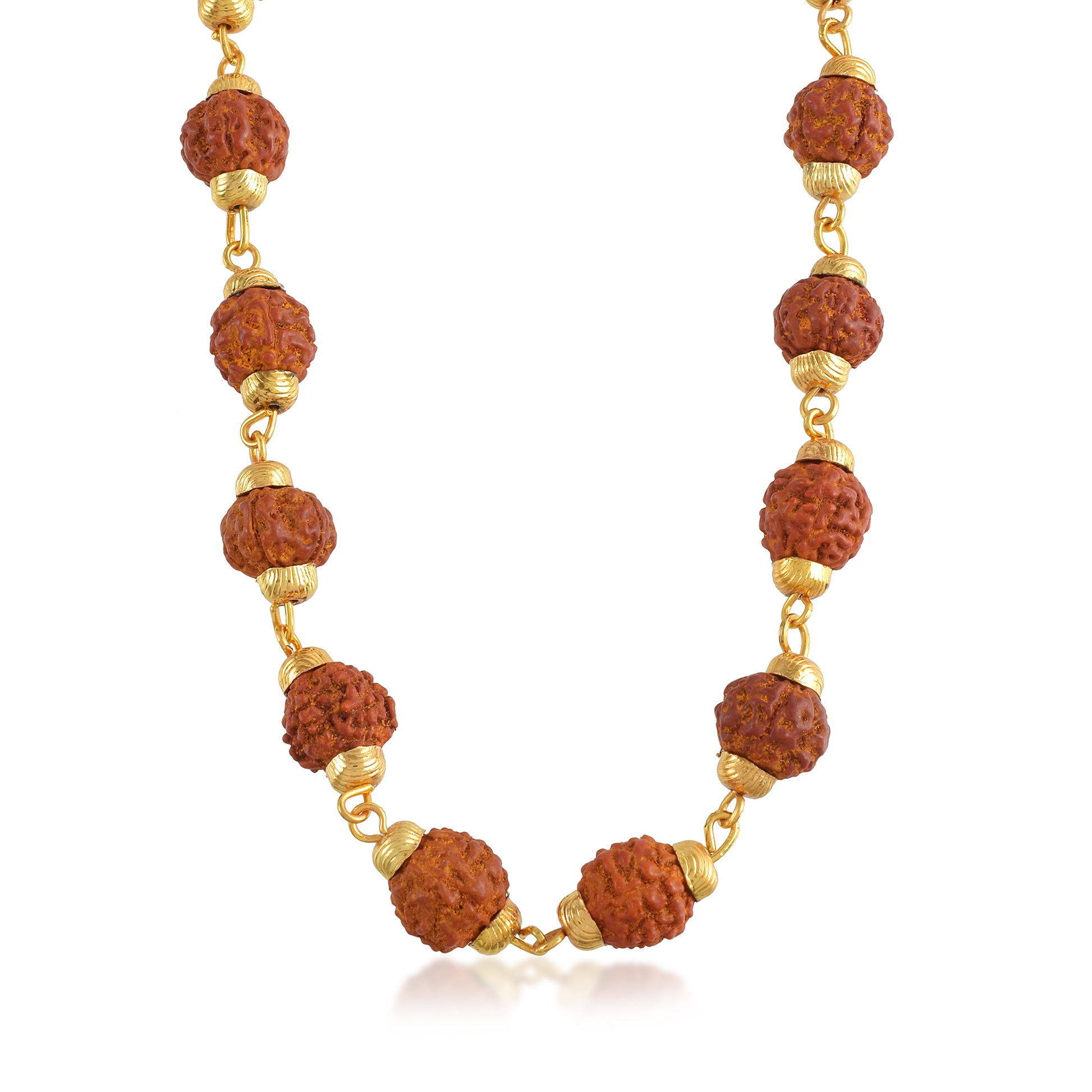 5 Mukhi Rudraksha Mala - Gold Plated