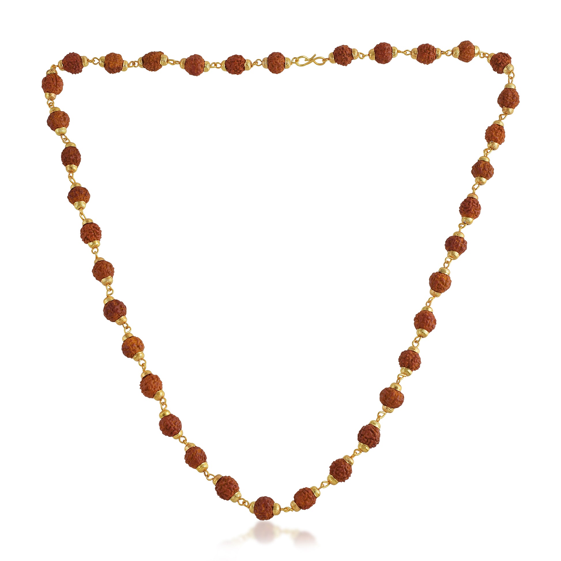 5 Mukhi Rudraksha Mala - Gold Plated