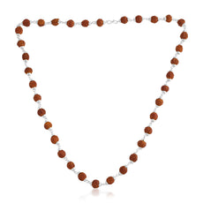 5 Mukhi Rudraksha Mala - Silver Plated