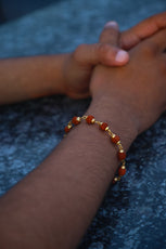 5 Mukhi Rudraksha Bracelet - Gold Plated